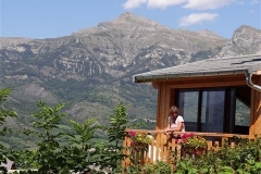 Vue de la véranda en été